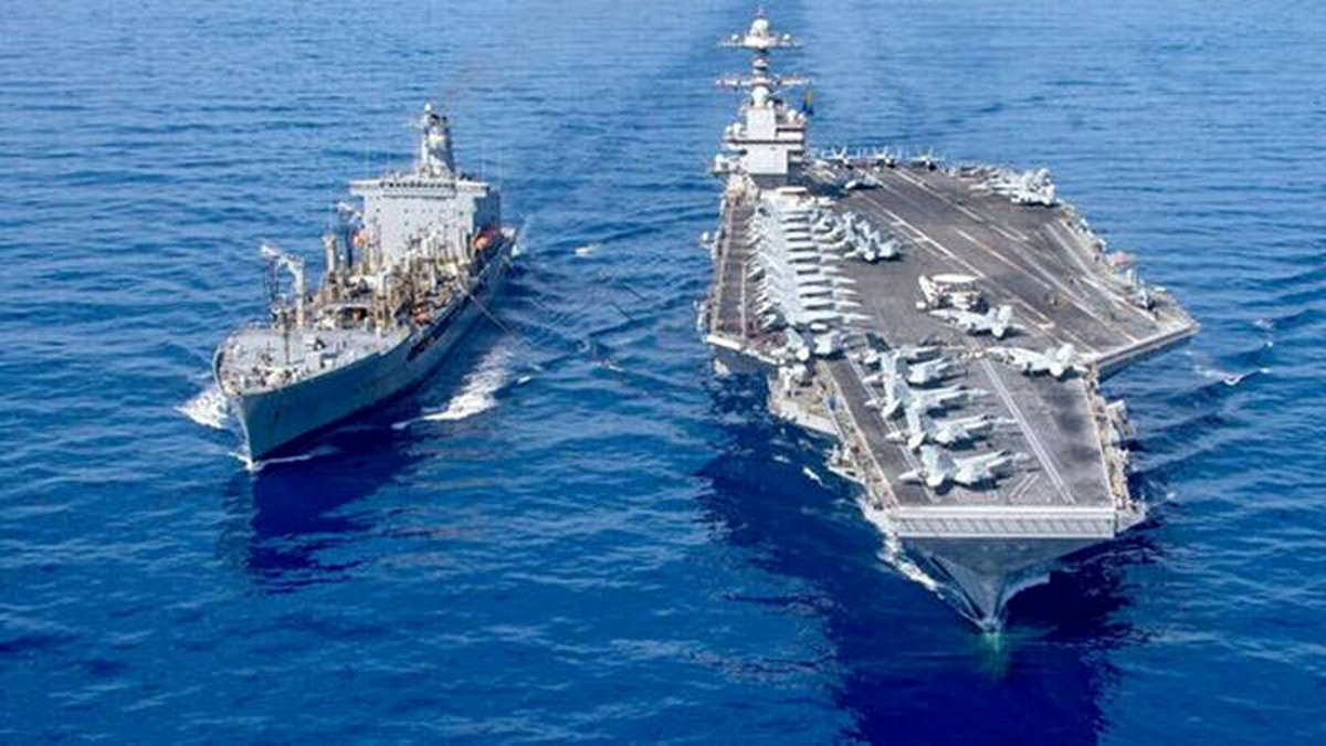 خروج ناو هواپیمابر آیزنهاور آمریکا از خلیج فارس خروج ناو هواپیمابر آیزنهاور آمریکا از خلیج فارس