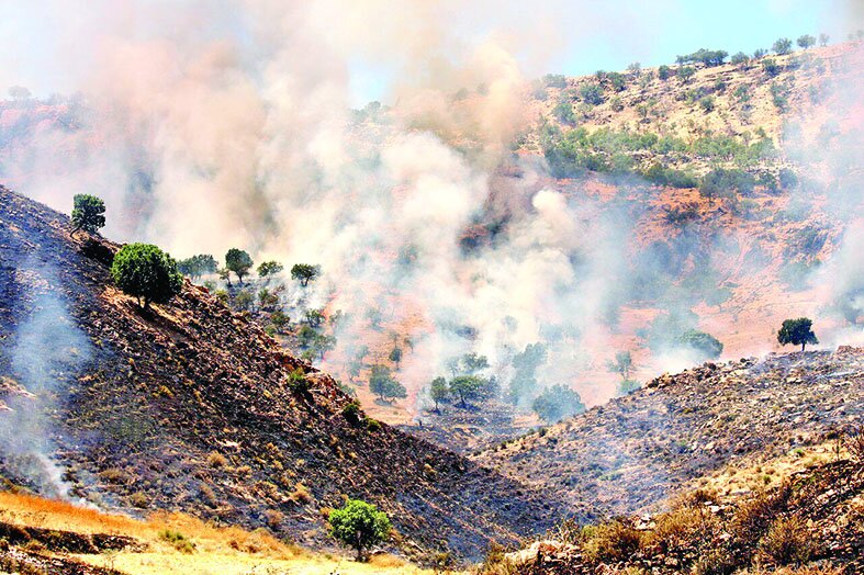 ۷۳/۵ هکتار عرصه طبیعی لرستان طعمه حریق شد ۷۳/۵ هکتار عرصه طبیعی لرستان طعمه حریق شد
