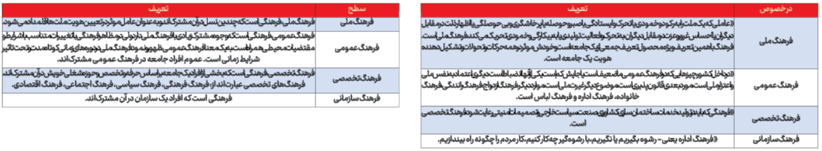 فرهنگ و سطوح آن