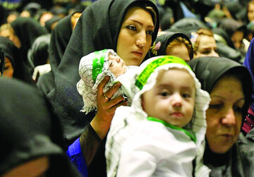 مادران ایرانی به یاد طفل ۶ماهه کربلا