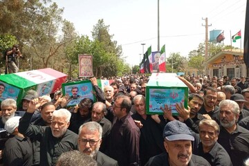 حضور سینماگران در مراسم خاک‌سپاری سرداران حاجی‌زاده و ربانی