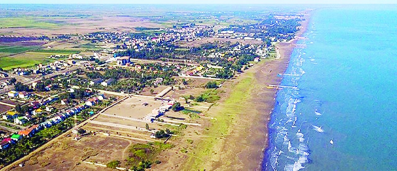 عقب‌نشینی خزر، عامل فرونشست زمین