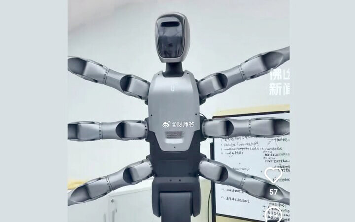 شرکت چینی از ربات با ۶ بازو رونمایی کرد