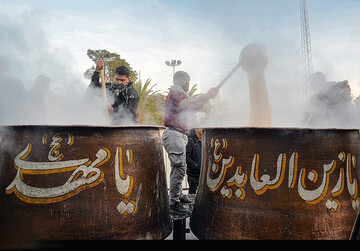 پخت ۲۰ تن سمنو در حرم مطهر امامزاده سید علاءالدین شیراز