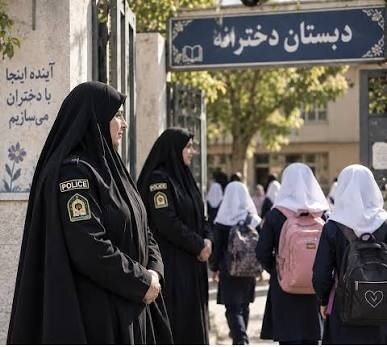 حضور بانوان پلیس راهور اطراف مدارس دخترانه تهران
