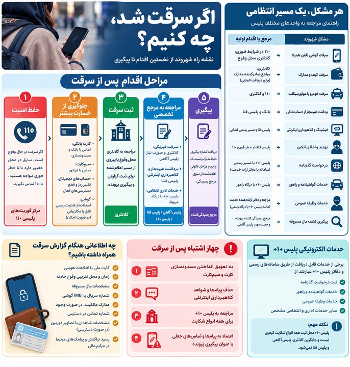چند مسیر پلیسی هنگام سرقت